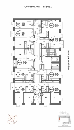 
  Продается 1-комн. квартира 31.3 м², в ЖК СОЮЗ ПРИОРИТИ МАХ, д. 4. Фото 2.
