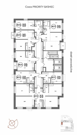 
  Продается студия 21.48 м², в ЖК СОЮЗ ПРИОРИТИ МАХ, д. 4. Фото 3.