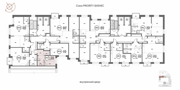 
  Продается студия 25.18 м², в ЖК СОЮЗ ПРИОРИТИ МАХ, д. 4. Фото 1.