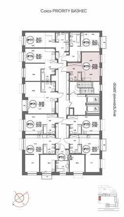 
  Продается 1-комн. квартира, 29.5 м², ЖК СОЮЗ ПРИОРИТИ МАХ, д. 4
. Фото 3.