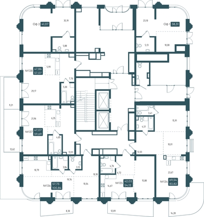 
  Продается 1-комн. квартира, 54.12 м², ЖК Бродский, 1-я очередь
. Фото 1.