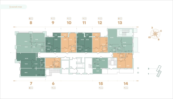 
  Продается 2-комн. квартира, 80.68 м², ЖК Фамилия, дом 1
. Фото 11.