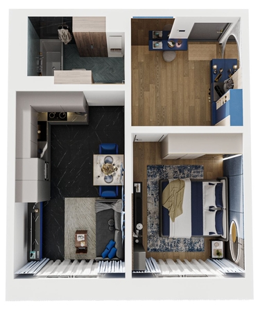 
  Продается 1-комн. квартира, 42.33 м², ЖК Стрижи Сити, блок-секции 6,7
. Фото 1.