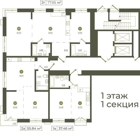 
  Продается 1-комн. квартира, 37.46 м², ЖК Верба
. Фото 1.