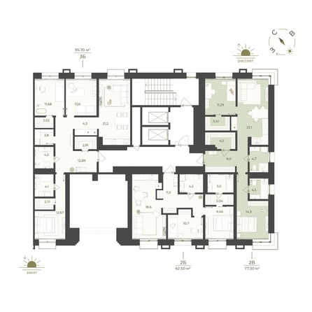 
  Продается 2-комн. квартира 62.5 м², в ЖК Верба. Фото 2.