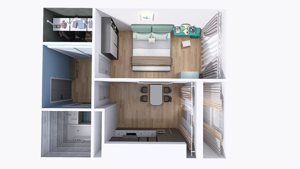 
  Продается 1-комн. квартира, 38.08 м², ЖК Юго-Западный, дом 17
. Фото 1.