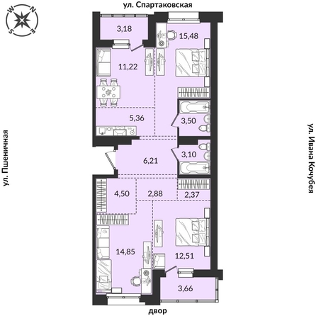 
  Продается 4-комн. квартира, 88.76 м², ЖК Источник, дом 1
. Фото 1.