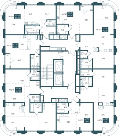 
  Продается 2-комн. квартира 62.91 м², в ЖК Бродский, 1-я очередь. Фото 1.