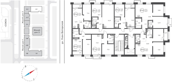 
  Продается 2-комн. квартира 58.43 м², в ЖК СОЮЗ Приорити, дом 2. Фото 1.