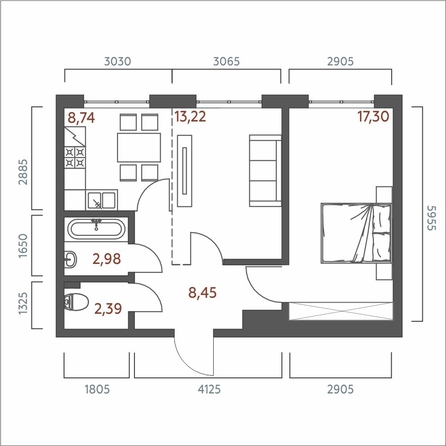 
  Продается 2-комн. квартира 53.08 м², в ЖК Салют. Фото 1.