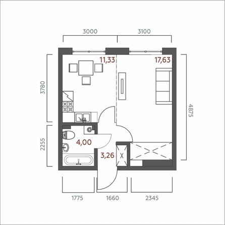 
  Продается 1-комн. квартира 36.22 м², в ЖК Салют. Фото 1.