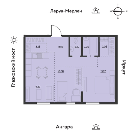
  Продается 3-комн. квартира 59.6 м², в ЖК Затон, блок-секция 2. Фото 1.
