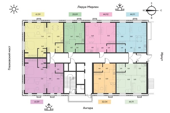 
  Продается 2-комн. квартира 44.7 м², в ЖК Затон, блок-секция 2. Фото 14.