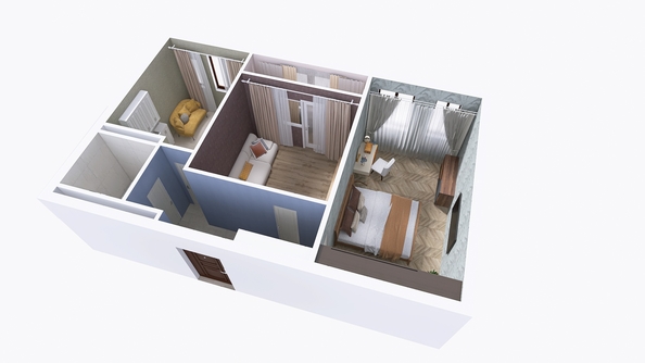 
  Продается 2-комн. квартира 60.2 м², в ЖК Юго-Западный, дом 17. Фото 1.