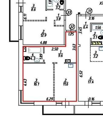 
  Продается 1-комн. квартира 45.2 м². Фото 26.