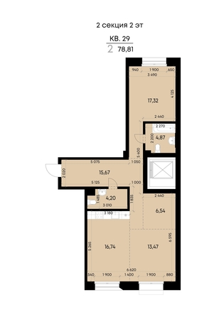 
  Продается 2-комн. квартира 78.81 м², в ЖК ВЕКТОР премиум-квартал, дом 1. Фото 2.