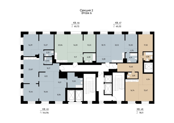 
  Продается 2-комн. квартира 65.72 м², в ЖК ВЕКТОР премиум-квартал, дом 1. Фото 3.