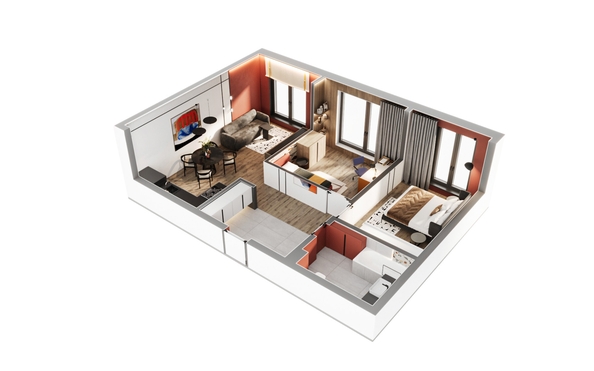 
  Продается 2-комн. квартира 64.68 м², в ЖК ВЕКТОР премиум-квартал, дом 1. Фото 3.