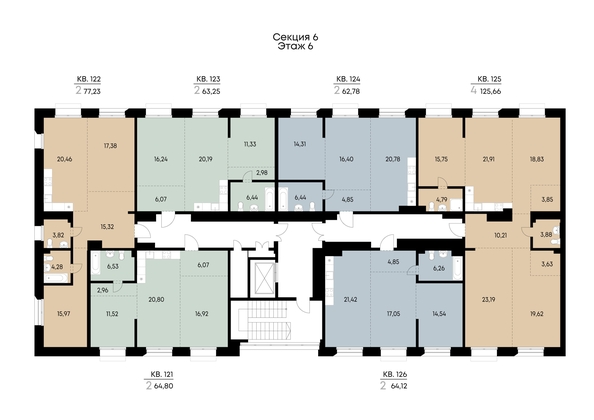 
  Продается 4-комн. квартира 125.66 м², в ЖК ВЕКТОР премиум-квартал, дом 2. Фото 4.