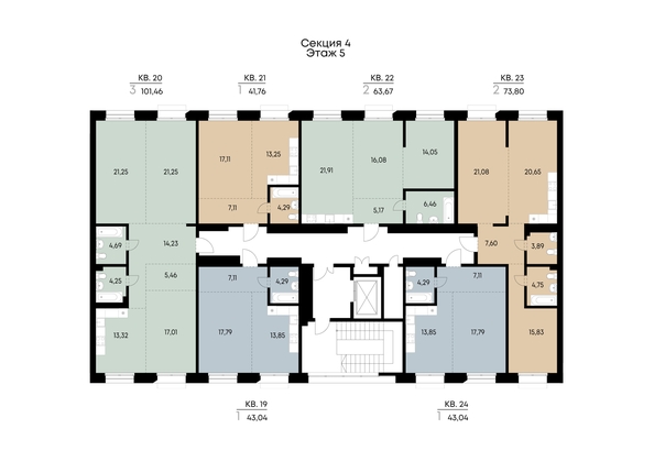 
  Продается 3-комн. квартира 101.46 м², в ЖК ВЕКТОР премиум-квартал, дом 2. Фото 4.