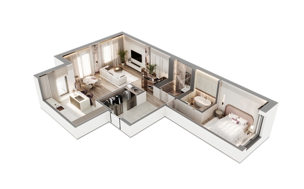 
  Продается 3-комн. квартира 91.93 м², в ЖК ВЕКТОР премиум-квартал, дом 2. Фото 3.