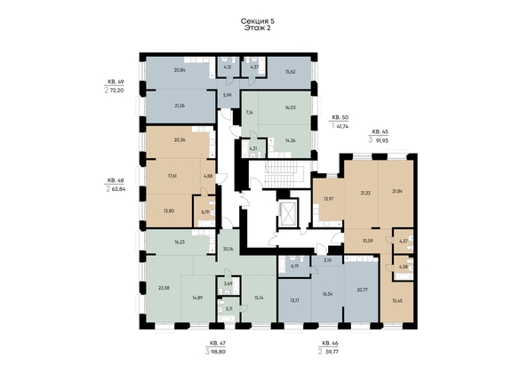 
  Продается 3-комн. квартира 91.93 м², в ЖК ВЕКТОР премиум-квартал, дом 2. Фото 4.