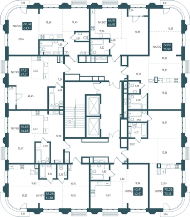 
  Продается 2-комн. квартира 63.02 м², в ЖК Бродский, 1-я очередь. Фото 1.