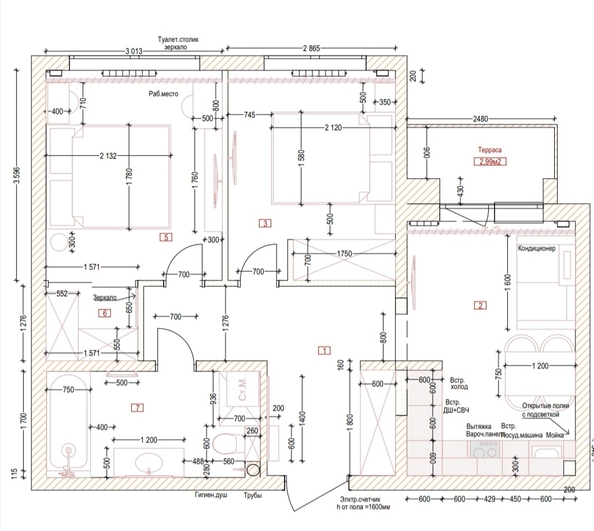 
  Продается 3-комн. квартира 56.5 м², в ЖК Стрижи Сити, блок-секции 8,9. Фото 14.