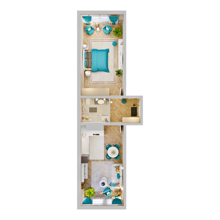 
  Продается 2-комн. квартира 52 м², в ЖК Клубный дом РиверАнг. Фото 2.