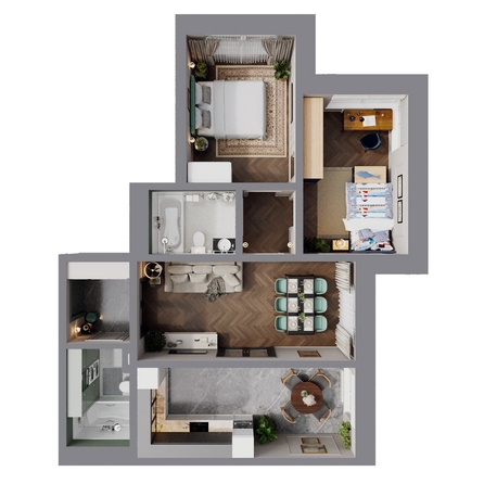 
  Продается 3-комн. квартира 79.68 м², в ЖК Стрижи Сити, блок-секции 6,7. Фото 1.