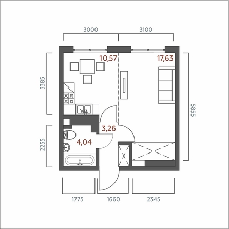 
  Продается 1-комн. квартира 35.5 м², в ЖК Салют. Фото 1.