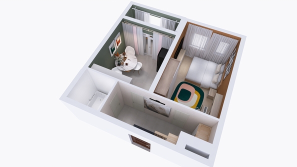 
  Продается 1-комн. квартира 37.8 м², в ЖК Юго-Западный, дом 17. Фото 2.
