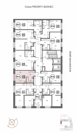 
  Продается студия 23.98 м², в ЖК СОЮЗ ПРИОРИТИ МАХ, д. 4. Фото 3.