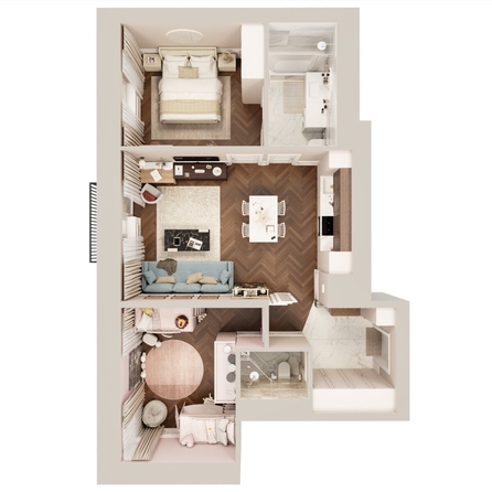 
  Продается 3-комн. квартира 68.6 м², в ЖК Квартал Стрижи, 3 очередь, дом 1. Фото 1.