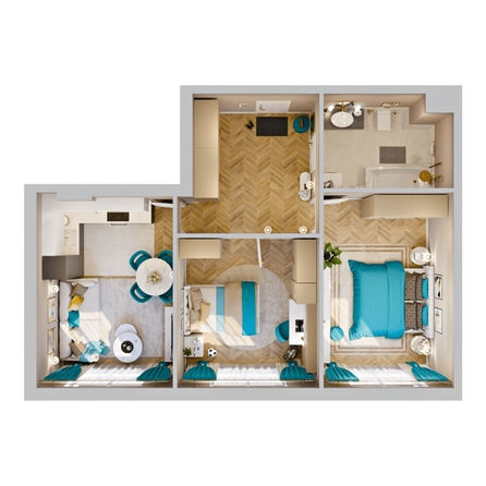 
  Продается 2-комн. квартира 56.64 м², в ЖК Клубный дом РиверАнг. Фото 2.
