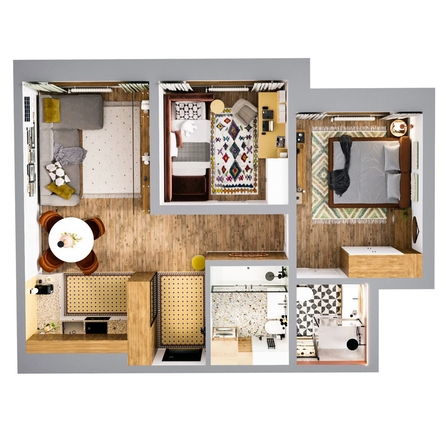 
  Продается 3-комн. квартира 61 м², в ЖК Стрижи Сити, блок-секции 6,7. Фото 1.