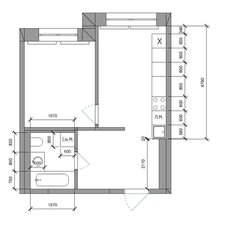 
  Продается 1-комн. квартира 39.2 м², в ЖК Стрижи Сити, блок-секции 8,9. Фото 2.