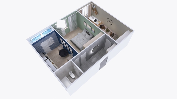 
  Продается 2-комн. квартира 57.7 м², в ЖК Юго-Западный, дом 17. Фото 1.