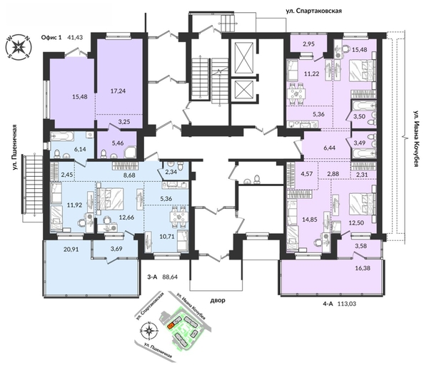 
  Продается 4-комн. квартира 113.69 м², в ЖК Источник, дом 1. Фото 11.