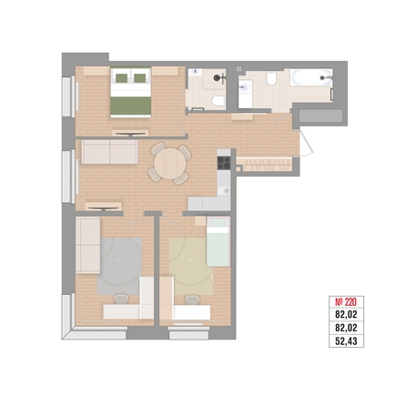 
  Продается 4-комн. квартира 76.6 м², в ЖК Стрижи Сити, блок-секции 6,7. Фото 3.