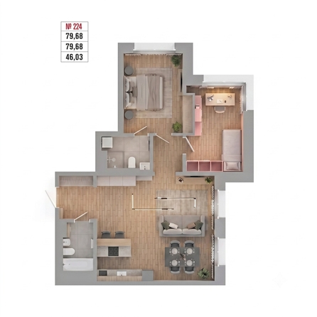
  Продается 3-комн. квартира 74.9 м², в ЖК Стрижи Сити, блок-секции 6,7. Фото 2.
