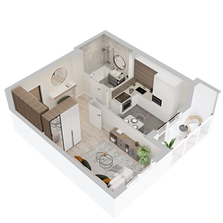 
  Продается 1-комн. квартира 40.17 м², в  ЖиВой комплекс на Кузьмихе. Фото 1.