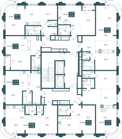 
  Продается 1-комн. квартира 42.91 м², в ЖК Бродский, 1-я очередь. Фото 1.