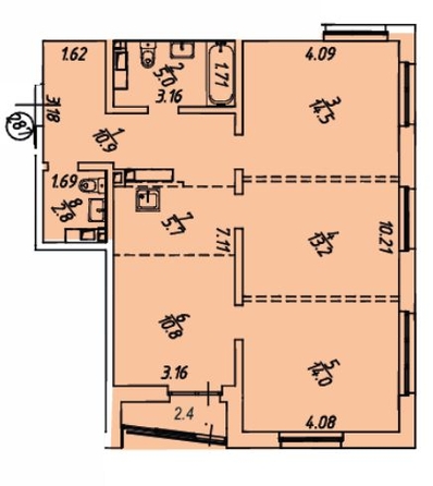 
  Продается 4-комн. квартира 79.3 м², в ЖК Квартал Стрижи, 2 очередь. Фото 1.