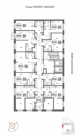 
  Продается студия 26.21 м², в ЖК СОЮЗ ПРИОРИТИ МАХ, д. 4. Фото 3.