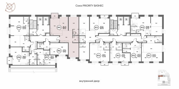 
  Продается 3-комн. квартира 89.44 м², в ЖК СОЮЗ ПРИОРИТИ МАХ, д. 4. Фото 14.