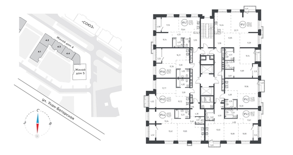 
  Продается 4-комн. квартира 107.18 м², в ЖК СОЮЗ Приорити, дом 5. Фото 1.