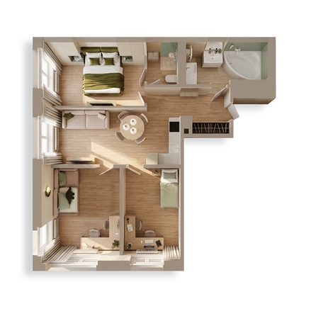 
  Продается 4-комн. квартира 76.6 м², в ЖК Стрижи Сити, блок-секции 6,7. Фото 4.