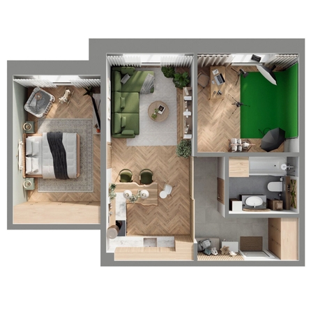 
  Продается 3-комн. квартира 60.6 м², в ЖК Стрижи Сити, блок-секции 6,7. Фото 1.