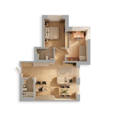 
  Продается 3-комн. квартира 74.9 м², в ЖК Стрижи Сити, блок-секции 6,7. Фото 3.